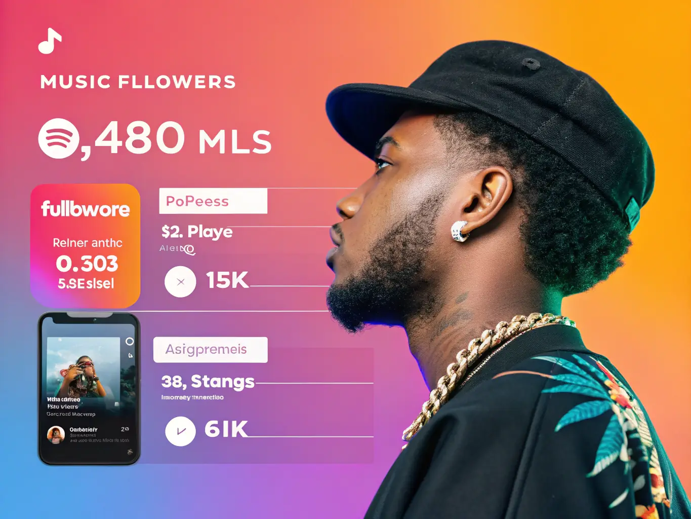 A vibrant photo of the band's social media page, highlighting active engagement with fans, promotional posts, and behind-the-scenes content.